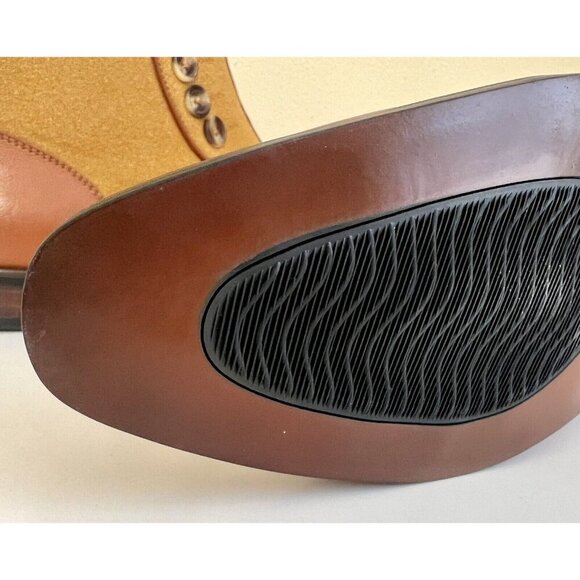 Mens 12 Two Tone Leather Button Boots 1920s Style zip Leather Suede Natbee - Picture 11 of 16